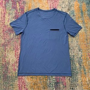 Lululemon R.A.D. SS T-Shirt Lightweight Run All Day Tee Pocket Blue Men's Size S